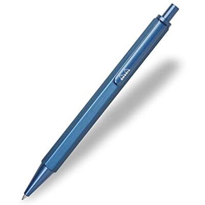 Rhodia 9383C Stylo-Bille Rechargeable scRipt Corps Hexagonal en Aluminium Brossé Bleu Navy Pointe Rétractable à Bille Haute Précision 0,7 mm, Encre Noire Collection scRipt Rhodia 9383C Stylo-Bille Rechargeable scRipt Corps Hexagonal en Aluminium Brossé Bleu Navy Pointe Rétractable à Bille Haute Précision 0,7 mm, Encre Noire Collection scRipt