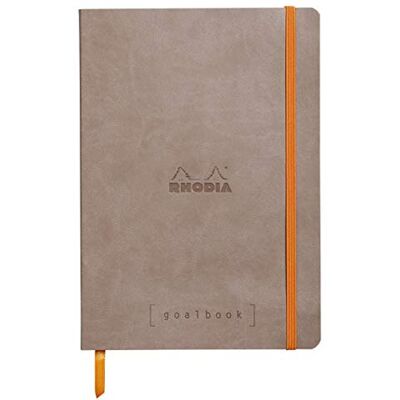 Rhodia 117744C Anteckningsbok Goalbook (DIN A5, 14,8 x 21 cm, prick, praktisk och trendig, med mjukt lock, 90 g, elfenbensfärgat papper, 120 ark, gummiband, bokmärken) 1 st, mullvadsgrå Rhodia 117744C Anteckningsbok Goalbook (DIN A5, 14,8 x 21 cm, prick, praktisk och trendig, med mjukt lock, 90 g, elfenbensfärgat papper, 120 ark, gummiband, bokmärken) 1 st, mullvadsgrå