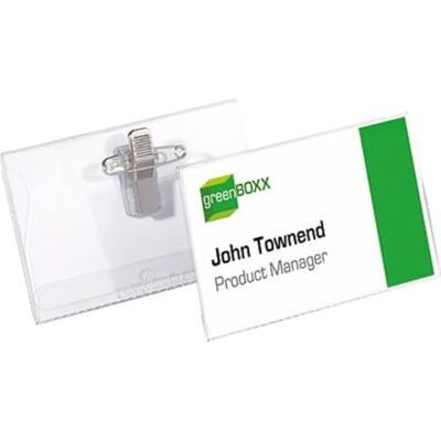 Durable Namnskylt med Nål och Klämma, 54x90 mm, 50 styck, transparent Namnhållare med kombiklämma för instick, horisontellt format, slitstark plast, för mässor och event, Made in Poland Durable Namnskylt med Nål och Klämma, 54x90 mm, 50 styck, transparent Namnhållare med kombiklämma för instick, horisontellt format, slitstark plast, för mässor och event, Made in Poland