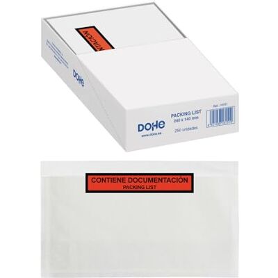 DOHE Packing List 240x140 mm (250 st.), Förpackningslist, Självhäftande Dokumentkuvert, Kontorsmaterial DOHE Packing List 240x140 mm (250 st.), Förpackningslist, Självhäftande Dokumentkuvert, Kontorsmaterial