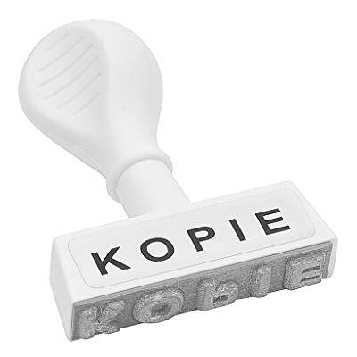 WEDO 19324 lagertext stämpel KOPIE, plast, avtrycksbredd ca 45 mm, teckenhöjd 6,5 mm, ergonomiskt handtag, vit WEDO 19324 lagertext stämpel KOPIE, plast, avtrycksbredd ca 45 mm, teckenhöjd 6,5 mm, ergonomiskt handtag, vit