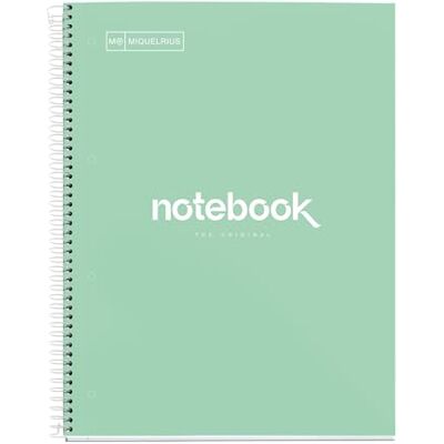 Miquelrius Notebook Emotions Notebook, 1 färgremsa, A4, 80 ark rutnät 5 mm, papper 90 g, 4 hål, hårt kartongomslag, mintfärg Kartongskydd, 90 g/m² papper, mikroperforerat, 5 mm rutnät, färgad kant, spiral, 4 borrar, anteckningsbokskänslor Miquelrius Notebook Emotions Notebook, 1 färgremsa, A4, 80 ark rutnät 5 mm, papper 90 g, 4 hål, hårt kartongomslag, mintfärg Kartongskydd, 90 g/m² papper, mikroperforerat, 5 mm rutnät, färgad kant, spiral, 4 borrar, anteckningsbokskänslor