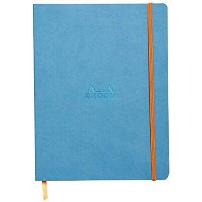 Rhodia Rodiarama mjuk baksida, A5 Fodrad 190 x 250 mm Turkos-blå Rhodia Rodiarama mjuk baksida, A5 Fodrad 190 x 250 mm Turkos-blå
