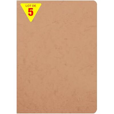 Clairefontaine 733000Cpack Age Bag Collection En uppsättning med 5 tobak häftade anteckningsböcker A4 21 x 29,7 cm 96 vita vanliga sidor 90 g papper glansiga korthållare läder Clairefontaine 733000Cpack Age Bag Collection En uppsättning med 5 tobak häftade anteckningsböcker A4 21 x 29,7 cm 96 vita vanliga sidor 90 g papper glansiga korthållare läder