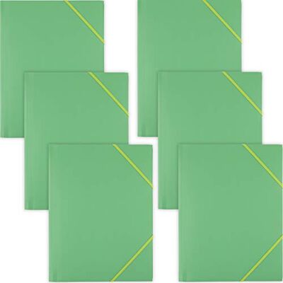 D.RECT 6 stycken samlarmapp postmapp av plast/PP med gummiband gummimapp av plast för DIN A4 grön D.RECT 6 stycken samlarmapp postmapp av plast/PP med gummiband gummimapp av plast för DIN A4 grön