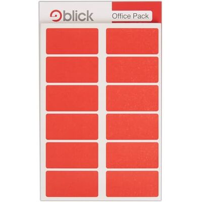 Blick Etiketter (25 x 50 mm, fördelar. 320 stycken röd Blick Etiketter (25 x 50 mm, fördelar. 320 stycken röd