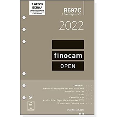Finocam Årlig ersättning 2022 2 Dagar Sida, Januari 2022 till December 2022 (12 månader) 500-117x181 mm Open Katalanska Finocam Årlig ersättning 2022 2 Dagar Sida, Januari 2022 till December 2022 (12 månader) 500-117x181 mm Open Katalanska