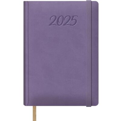 DOHE Agenda 2025 – dag efter sida, A5-storlek (15 x 21 cm), 12 månader januari till december, hårt omslag i PU-läder, spansk planerare, kontorsmaterial SAMBA lila DOHE Agenda 2025 – dag efter sida, A5-storlek (15 x 21 cm), 12 månader januari till december, hårt omslag i PU-läder, spansk planerare, kontorsmaterial SAMBA lila