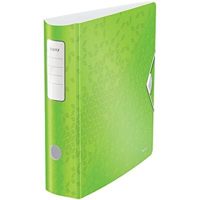 Leitz WOW Active Gaffelpärm, A4, böjd rygg, 82 mm bred, elastiskt band, lätt polyskum, grön, 11060054 Leitz WOW Active Gaffelpärm, A4, böjd rygg, 82 mm bred, elastiskt band, lätt polyskum, grön, 11060054