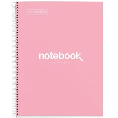 Miquelrius Emotions Notebook, 1 färgrand, A4, 80 rutnätsark på 5 mm, papper 90 g, 4 hål, hårt omslag, ljusRosa Papper 90 g/m², mikroperforerad, 5 mm rutnät, färgad sidokant, spiral, 4 hål för arkivering, anteckningsbokens känslor Miquelrius Emotions Notebook, 1 färgrand, A4, 80 rutnätsark på 5 mm, papper 90 g, 4 hål, hårt omslag, ljusRosa Papper 90 g/m², mikroperforerad, 5 mm rutnät, färgad sidokant, spiral, 4 hål för arkivering, anteckningsbokens känslor