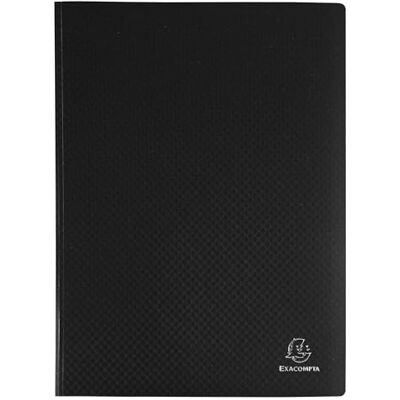 Exacompta Ref. 8861E kartong med 8 OPAK-dokumentskydd 60 släta kristallfickor 120 vyer för A4-format mått 24 x 32 cm halvstyvt polyproomslag svart färg Exacompta Ref. 8861E kartong med 8 OPAK-dokumentskydd 60 släta kristallfickor 120 vyer för A4-format mått 24 x 32 cm halvstyvt polyproomslag svart färg