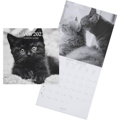 DRAEGER Paris väggkalender svartvita katter 2023 hängande 29 x 29 cm 16 månader sju 22–dec 23 7 språk kontorskalender, kök, hem vegetabiliska bläck FSC®-certifierat papper DRAEGER Paris väggkalender svartvita katter 2023 hängande 29 x 29 cm 16 månader sju 22–dec 23 7 språk kontorskalender, kök, hem vegetabiliska bläck FSC®-certifierat papper