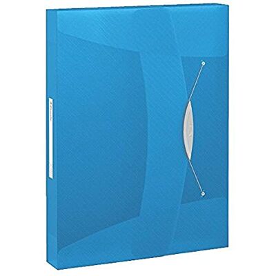 Esselte Box fil, rymmer upp till 350 A4-ark, elastisk stängning, flexibel plast, VIVIVIDA räckvidd BLÅ Esselte Box fil, rymmer upp till 350 A4-ark, elastisk stängning, flexibel plast, VIVIVIDA räckvidd BLÅ