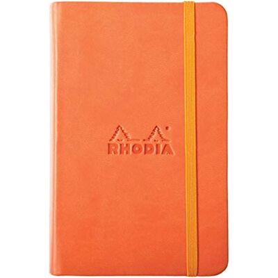 Rhodia 118634C rama Book (A6 anteckningsbok med elastiskt band, blank, 96 ark) 1 styck mandarin Rhodia 118634C rama Book (A6 anteckningsbok med elastiskt band, blank, 96 ark) 1 styck mandarin
