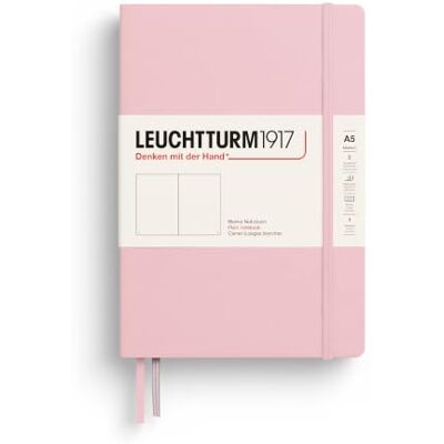 LEUCHTTURM1917 361577 Anteckningsbok medium (A5), inbunden 251 numrerade sidor, puder, tom LEUCHTTURM1917 361577 Anteckningsbok medium (A5), inbunden 251 numrerade sidor, puder, tom