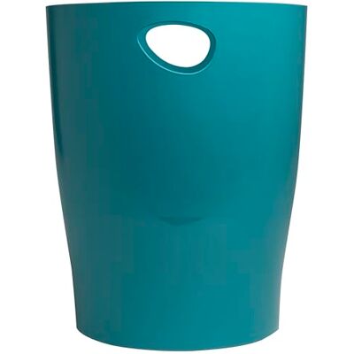 Exacompta Ref. 45334D Set med 8 papperskorgar, ECOBIN Skandi-behållare med handtag, volym 15 liter – mått 26,3 x 26,3 x 33,5 cm – för kontor eller hem – färg pacific blue Exacompta Ref. 45334D Set med 8 papperskorgar, ECOBIN Skandi-behållare med handtag, volym 15 liter – mått 26,3 x 26,3 x 33,5 cm – för kontor eller hem – färg pacific blue