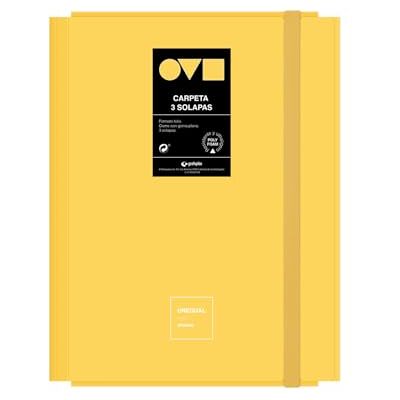 Grafoplás Grafoplas gul tre klaffar skolmapp Minimal Unequal Polyfoam 360-öppning Robust och ultralätt Platt elastisk gummiförslutning Hårda lock Skolmaterial Aestetiskt Grafoplás Grafoplas gul tre klaffar skolmapp Minimal Unequal Polyfoam 360-öppning Robust och ultralätt Platt elastisk gummiförslutning Hårda lock Skolmaterial Aestetiskt