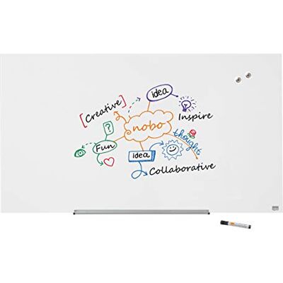 Nobo Magnetisk Whiteboardtavla i Glas med Avtagbar Pennhållare, 1260 x 710mm, Väggmonterad med InvisaMount, Impression Pro, Vit, 1905177 Nobo Magnetisk Whiteboardtavla i Glas med Avtagbar Pennhållare, 1260 x 710mm, Väggmonterad med InvisaMount, Impression Pro, Vit, 1905177