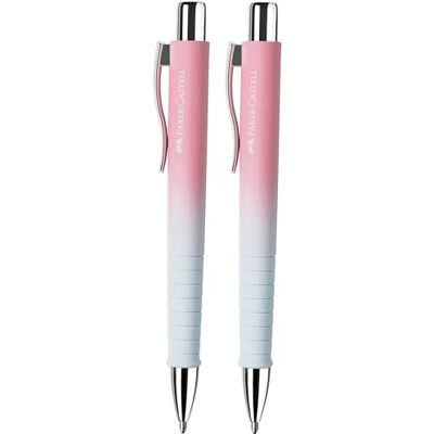 Faber-Castell 205216 – kulspetspenna poly bollsolnedgång, 2 stycken, med utbytbar XB-påfyllning, dokumentsäker Faber-Castell 205216 – kulspetspenna poly bollsolnedgång, 2 stycken, med utbytbar XB-påfyllning, dokumentsäker