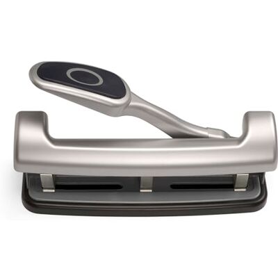 Officemate EZ Lever Adjustable Three Hålstans, silver, 25-sits kapacitet (90052) Officemate EZ Lever Adjustable Three Hålstans, silver, 25-sits kapacitet (90052)