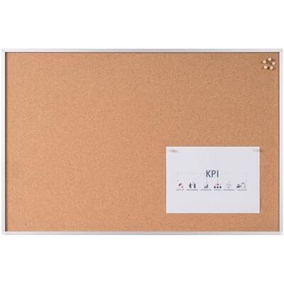 Bi-Office Earth Honesty Anslagstavla i Kork, Naturlig Aluminiumram, 900 x 600 mm Bi-Office Earth Honesty Anslagstavla i Kork, Naturlig Aluminiumram, 900 x 600 mm