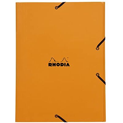 Rhodia 24328C Chemise à Élastiques Pochette Cartonnée 3 Rabats Orange 24x32 cm Carte Enduite Résistante Rangement Bureau et Classement de Documents Format A4 Filing Rhodia 24328C Chemise à Élastiques Pochette Cartonnée 3 Rabats Orange 24x32 cm Carte Enduite Résistante Rangement Bureau et Classement de Documents Format A4 Filing