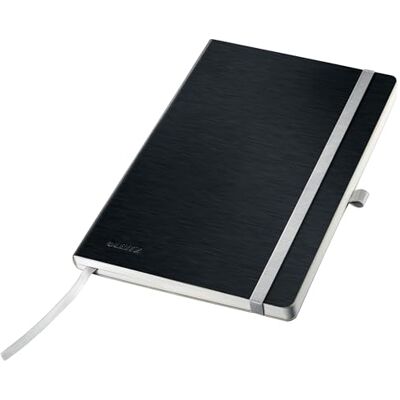 Leitz Style A5 anteckningsbok tom, mjukt omslag, 160 sidor, 80 ark, FSC-certifierad 100 g/m² papper, elastisk rem och bokmärke, för kontor och hemmakontor, svart, 44531094 Leitz Style A5 anteckningsbok tom, mjukt omslag, 160 sidor, 80 ark, FSC-certifierad 100 g/m² papper, elastisk rem och bokmärke, för kontor och hemmakontor, svart, 44531094