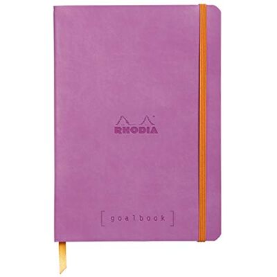 Rhodia 117751C Anteckningsbok Goalbook (DIN A5, 14,8 x 21 cm, prick, praktisk och trendig, med mjukt lock, 90 g, elfenbensfärgat papper, 120 ark, gummiband, bokmärken) 1 st, lila Rhodia 117751C Anteckningsbok Goalbook (DIN A5, 14,8 x 21 cm, prick, praktisk och trendig, med mjukt lock, 90 g, elfenbensfärgat papper, 120 ark, gummiband, bokmärken) 1 st, lila