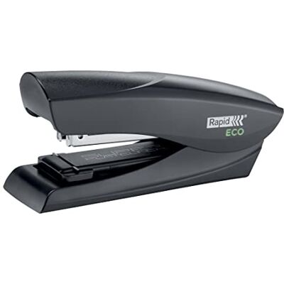 Rapid ECO Häftapparat HalfStrip, Kompakt Och Tålig Häftapparat Tillverkad Av Återvunnen Plast, Använd Hemma, På Kontoret Eller I Skolan, ECO-kollektionen, Svart, 24812701 Rapid ECO Häftapparat HalfStrip, Kompakt Och Tålig Häftapparat Tillverkad Av Återvunnen Plast, Använd Hemma, På Kontoret Eller I Skolan, ECO-kollektionen, Svart, 24812701
