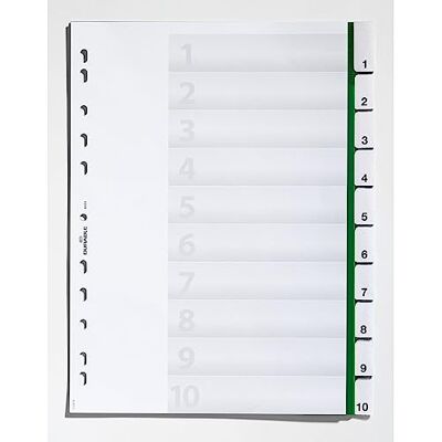 Durable 622105 Insticksregister 1-10, grön Durable 622105 Insticksregister 1-10, grön