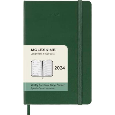 Moleskine 2024 veckoplanerare, 12 m, ficka, myrtengrön, hårt omslag (3,5 x 5,5) Moleskine 2024 veckoplanerare, 12 m, ficka, myrtengrön, hårt omslag (3,5 x 5,5)