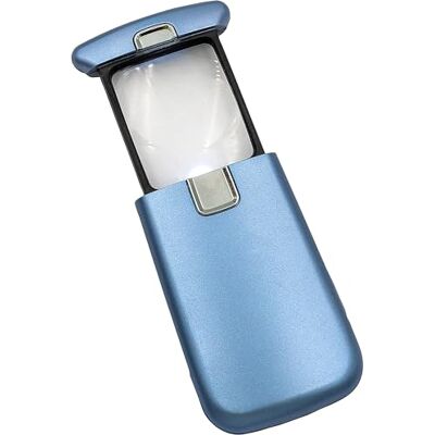 WEDO Lucina LED-förstoringsglas – fickförstoringsglas med 3 x förstoring, ljus och batteri, blå WEDO Lucina LED-förstoringsglas – fickförstoringsglas med 3 x förstoring, ljus och batteri, blå