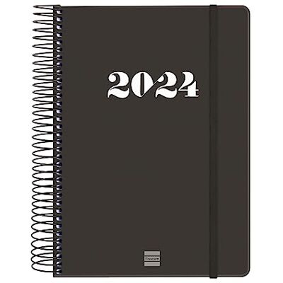 Finocam Agenda Espiral My 2024 1 dag sida januari 2024 december 2024 (12 månader) svart fransk Finocam Agenda Espiral My 2024 1 dag sida januari 2024 december 2024 (12 månader) svart fransk
