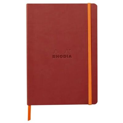 Rhodia 117437C Carnet Souple Nacarat A5 Pointillés Dot 160 pages Papier Clairefontaine Ivoire 90 g/m Marque-Page, Fermeture Élastique Couverture Simili Cuir Collection rama Rhodia 117437C Carnet Souple Nacarat A5 Pointillés Dot 160 pages Papier Clairefontaine Ivoire 90 g/m Marque-Page, Fermeture Élastique Couverture Simili Cuir Collection rama