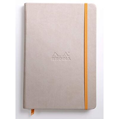 Rhodia 118745C rama Book (DIN A5, 14,8 x 21 cm anteckningsbok med elastiskt band, linjerad, 96 ark) 1 st beige Rhodia 118745C rama Book (DIN A5, 14,8 x 21 cm anteckningsbok med elastiskt band, linjerad, 96 ark) 1 st beige