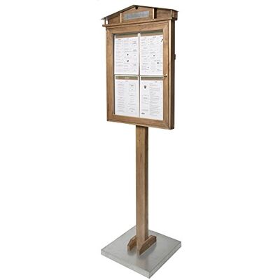 Securit LED rustik information display/stolp/bas för väggmontering, mahogny, 53 x 175 x 40 cm Securit LED rustik information display/stolp/bas för väggmontering, mahogny, 53 x 175 x 40 cm