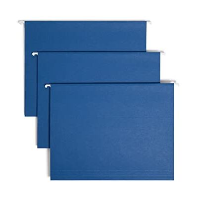 Smead hängande mapp med flik, 1/5-skuren justerbar flik, bokstavsstorlek, marinblå, 25 per låda (64057) Smead hängande mapp med flik, 1/5-skuren justerbar flik, bokstavsstorlek, marinblå, 25 per låda (64057)