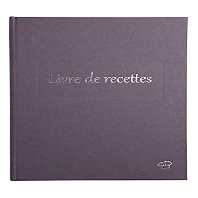 Exacompta Le Delphin Ref. 207202D 1 matlagningsrecept bok exteriör och baksida av duk vertikalt format mått: 22 x 17 cm titelsilver bokstäver 96 vita sidor lila färg Exacompta Le Delphin Ref. 207202D 1 matlagningsrecept bok exteriör och baksida av duk vertikalt format mått: 22 x 17 cm titelsilver bokstäver 96 vita sidor lila färg