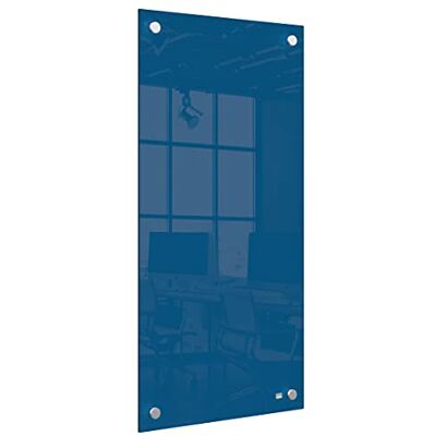 Nobo Whiteboardtavla i Glas, Mindre Modell, Avtorkningsbar med Tavelsudd, Ramlös, Monteras med Hörnfästen, Passar Hemma/På Kontoret, 300 x 600 mm, Inkluderar en Whiteboardpenna, Blå, 1915607 Nobo Whiteboardtavla i Glas, Mindre Modell, Avtorkningsbar med Tavelsudd, Ramlös, Monteras med Hörnfästen, Passar Hemma/På Kontoret, 300 x 600 mm, Inkluderar en Whiteboardpenna, Blå, 1915607