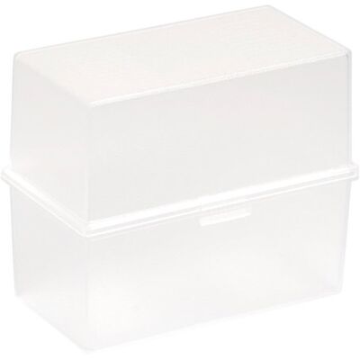 Exacompta Ref 51631D Portbox 200 A7-kort kristallfärg snäpplås fast gångjärn som öppnas 180° Rymmer 200 kort levereras utan kort Storlek: 65x120x100 mm Exacompta Ref 51631D Portbox 200 A7-kort kristallfärg snäpplås fast gångjärn som öppnas 180° Rymmer 200 kort levereras utan kort Storlek: 65x120x100 mm