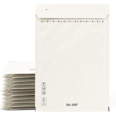OFITURIA Vadderade kuvert, Postkuvert, Papperspåsar Med Bubbla Inomhus, Vit Färg, Postkuvert Med Självhäftande Stängning (10 kuvert, 220x340mm), COM0507toCOM0516 OFITURIA Vadderade kuvert, Postkuvert, Papperspåsar Med Bubbla Inomhus, Vit Färg, Postkuvert Med Självhäftande Stängning (10 kuvert, 220x340mm), COM0507toCOM0516