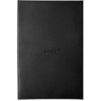 Rhodia 218199C Fodral Urklipp + Häftad Anteckningsblock Nr. 19 svart – A4+ – fodrad – 80 avtagbara ark – vitt Clairefontaine papper 80 g/m – pennhållare – fuskläder Rhodia 218199C Fodral Urklipp + Häftad Anteckningsblock Nr. 19 svart – A4+ – fodrad – 80 avtagbara ark – vitt Clairefontaine papper 80 g/m – pennhållare – fuskläder