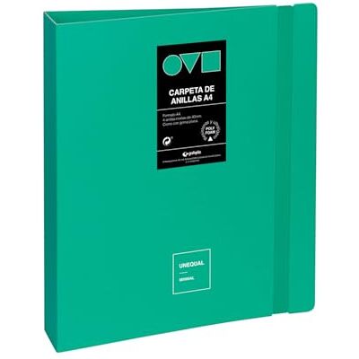 Grafoplás Grafoplas A4-ringpärm 4 D-ringar 40 mm Minimal Unequal Turkos 360-öppning Robust och ultralätt Polyfoam Återvinningsbar Perfekt för arkivering av skoldokument Grafoplás Grafoplas A4-ringpärm 4 D-ringar 40 mm Minimal Unequal Turkos 360-öppning Robust och ultralätt Polyfoam Återvinningsbar Perfekt för arkivering av skoldokument
