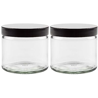 mikken Glas degelset 2 x 250 ml krämkanna med skruvlock inklusive etiketter mikken Glas degelset 2 x 250 ml krämkanna med skruvlock inklusive etiketter