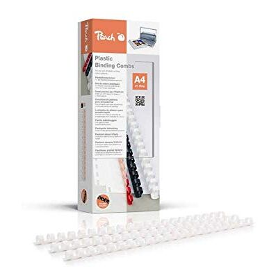 Peach Persika plastbindningsstöd A4-10 mm – 65 ark – 100 stycken – vit – PB410-01 Peach Persika plastbindningsstöd A4-10 mm – 65 ark – 100 stycken – vit – PB410-01