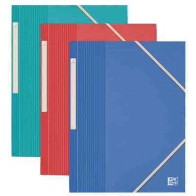 Oxford Set med 3 flikar School Life Recyc+ A4 skjortor med elastiskt polypro återvunnet omslag blandade färger Oxford Set med 3 flikar School Life Recyc+ A4 skjortor med elastiskt polypro återvunnet omslag blandade färger
