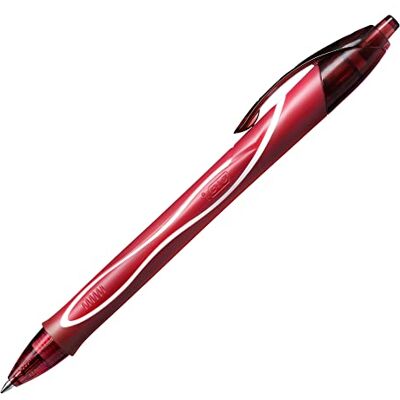 BIC Deutschland Gel-ocity Quick Dry gelrulle medium i rött – set om 12, 949874 BIC Deutschland Gel-ocity Quick Dry gelrulle medium i rött – set om 12, 949874