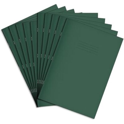Rhino A4 träningsbok, 64 sidor, F8M (förpackning med 10). Mörkgrönt omslag, VEX677-1655-2 Rhino A4 träningsbok, 64 sidor, F8M (förpackning med 10). Mörkgrönt omslag, VEX677-1655-2