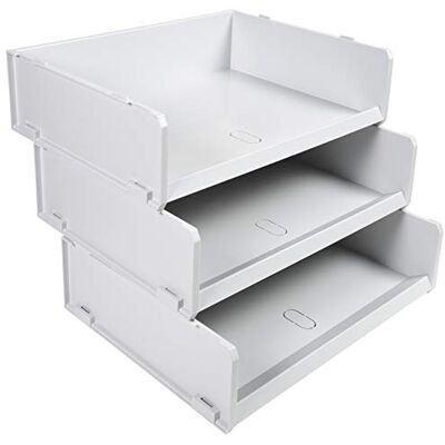 Exacompta Ref. 13040D Set med 6 MultiTRI-lådor i stort format för kuvert, former eller kataloger storlek 30 x 38 x 10 cm ljusgrå färg Exacompta Ref. 13040D Set med 6 MultiTRI-lådor i stort format för kuvert, former eller kataloger storlek 30 x 38 x 10 cm ljusgrå färg