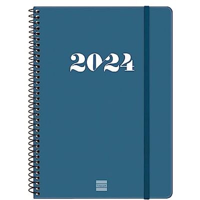 Finocam Espiral min 2024 horisontell veckodagbok januari 2024 december 2024 (12 månader) fransk blå Finocam Espiral min 2024 horisontell veckodagbok januari 2024 december 2024 (12 månader) fransk blå